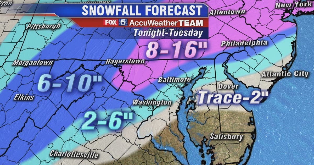 Snow totals will vary as winter storm strikes region | FOX 5 DC