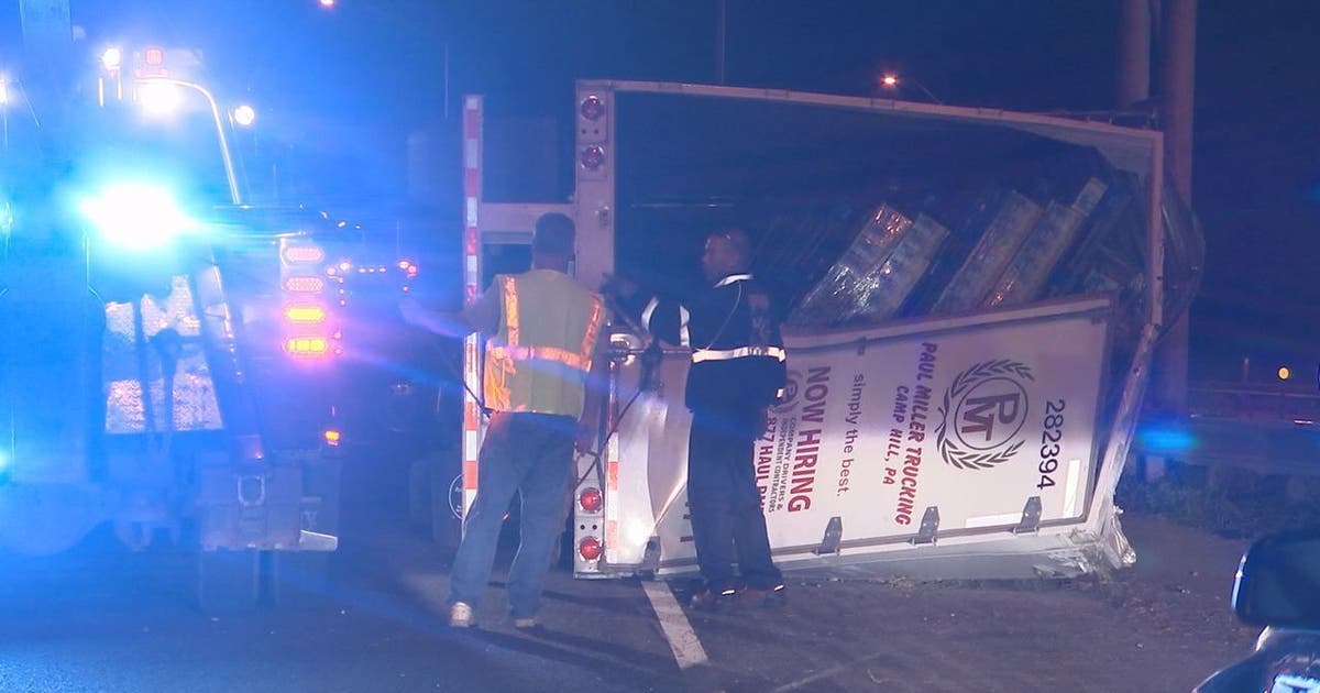 Overturned tractor-trailer causing Capital Beltway delays | FOX 5 DC