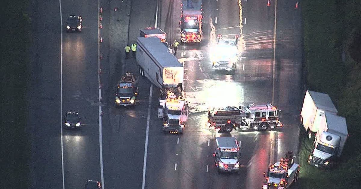 Fiery tractor trailer crash causes major delays along Interstate 95 in ...