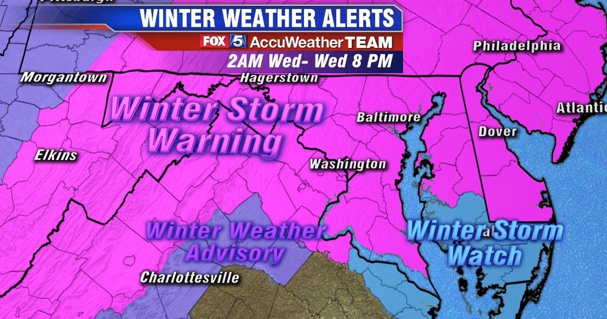 SPRING SNOW THREAT: Winter storm warnings issued for DC region | FOX 5 DC