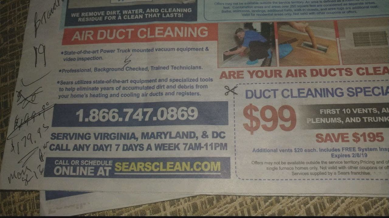 More homeowners say air duct cleaning crew scammed them following