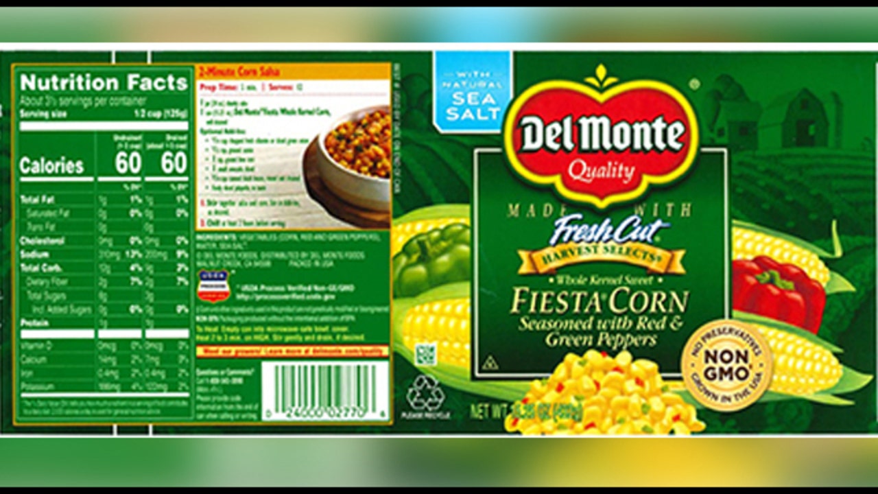 Del Monte recalls nearly 65,000 cases of canned corn