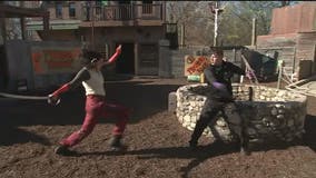 Kevin tries out Six Flags America's stunt show