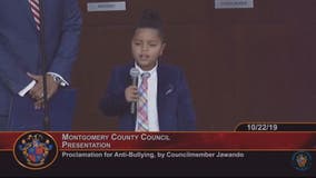 6-year-old anti-bullying activist gives speech at Montgomery County Council