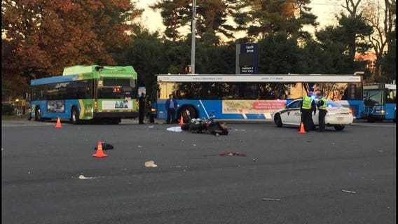 Motorcyclist killed in accident involving bus on Rockville Pike in Bethesda