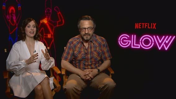 Glow stars Alison Brie and Marc Maron
