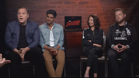 Vincent D'Onofrio and stars of the Netflix series, Daredevil