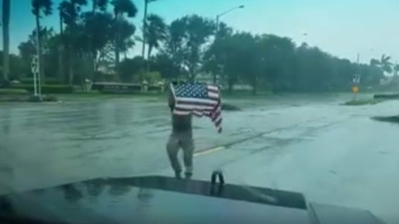 Florida police show symbol of hope amongst the storm