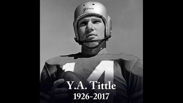 Hall of Fame QB Y.A. Tittle dead at 90