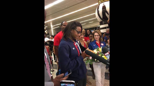Simone Manuel returns to Houston after Olympic gold medal win