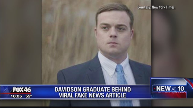 Davidson graduate behind viral fake news article