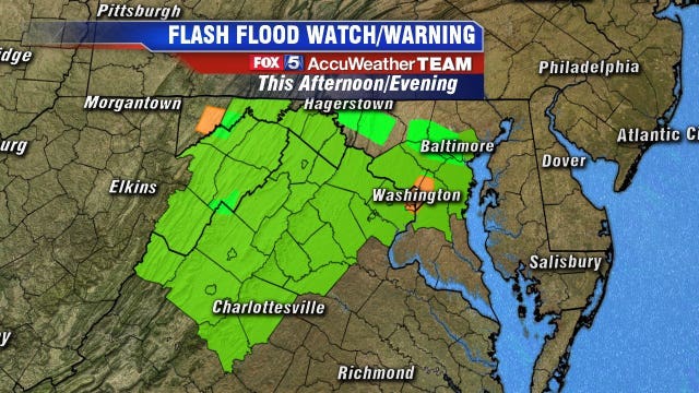 Thunderstorms cause flash flooding in DC region
