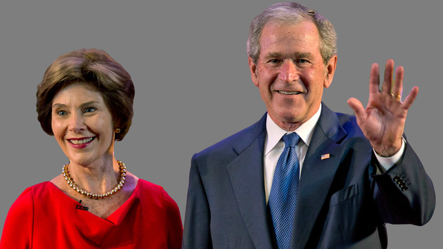 George W. & Laura Bush didn't vote for Trump or Clinton