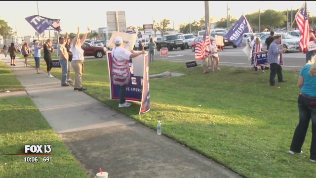 Tampa demonstrators show support for President Trump