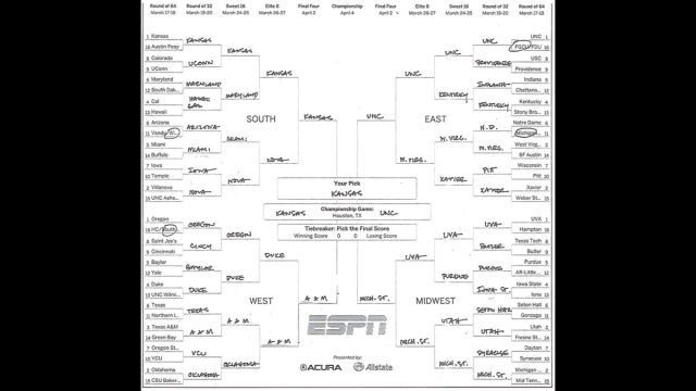 President Obama unveils bracket, picks Kansas to win NCAA Tournament
