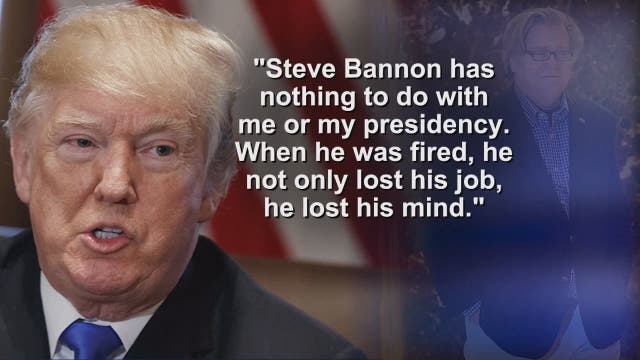 New book leaves Trump 'furious,' 'disgusted' with Bannon
