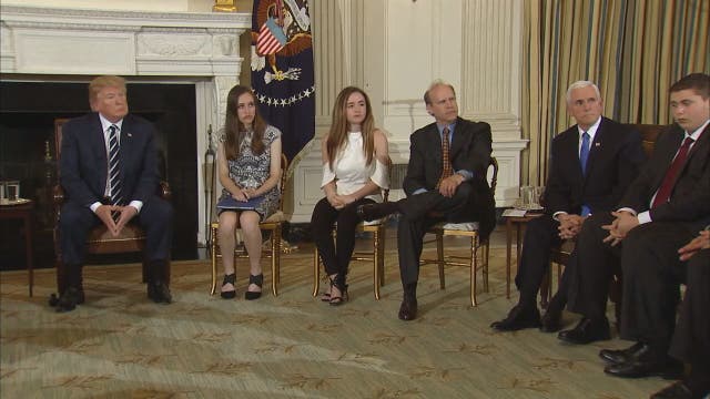 Emotional parents, survivors speak to Trump in White House listening session on school gun violence
