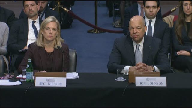 Senators press Trump officials on safeguarding 2018 ballots
