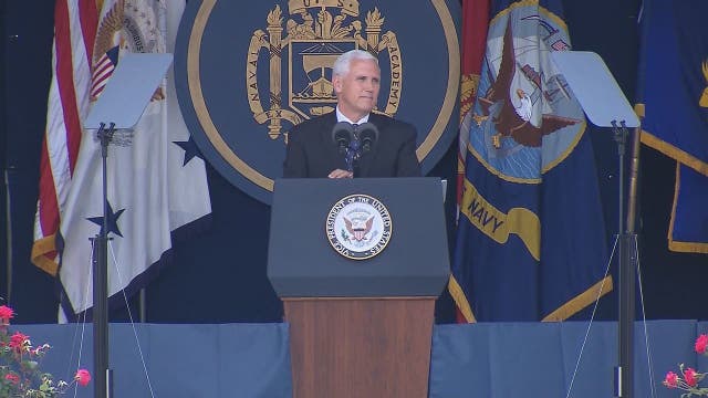 Vice President Pence speaks at Naval Academy graduation