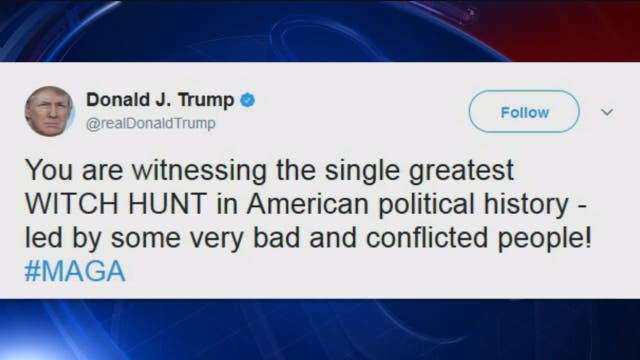 Trump uses social media to question probe of his campaign