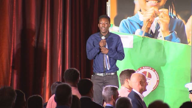 VIDEO: Boy forgets words to national anthem at Redskins luncheon, but then something amazing happens