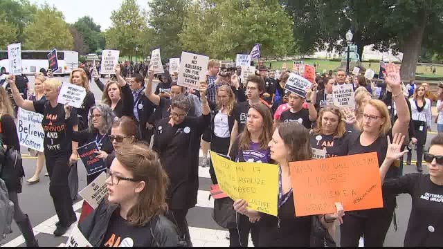 Protesters, supporters speak out on Kavanaugh, Blasey Ford hearings