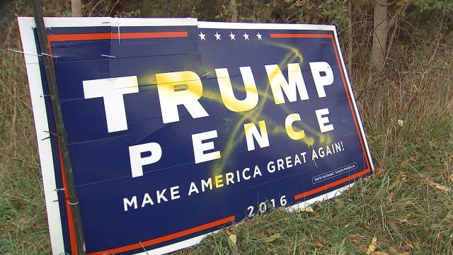 Trump signs vandalized in Prince William County