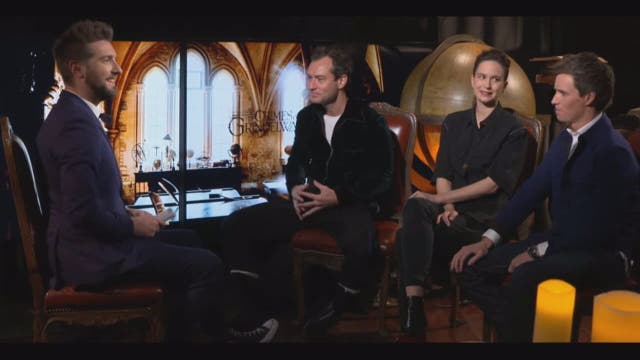 Jude Law, Eddie Redmayne and Katherine Waterston in Fantastic Beasts: The Crimes of Grindelwald