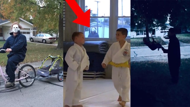 Man trolls family, neighbors with Michael Myers costume in hilarious viral videos: ' He gets uncontrollable'