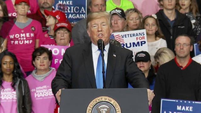 President Trump attacks media, bolsters support for Republicans at Charlotte rally