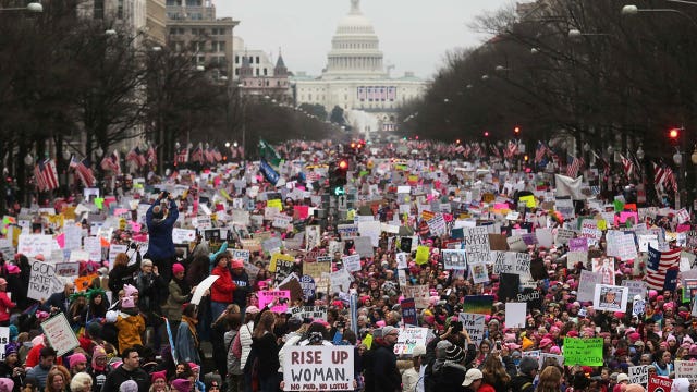 National Archives apologizes after blurring anti-Trump signs in Women's March photo