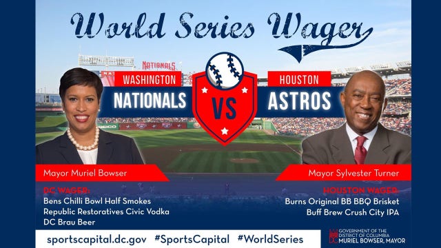 DC, Houston mayors make customary wager on 2019 World Series