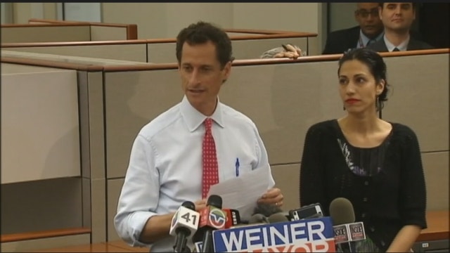 Weiner's wife is leaving him amid a new sexting scandal