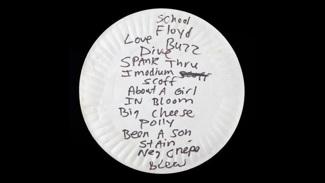 A paper plate that Kurt Cobain ate pizza off of just sold for $22,000