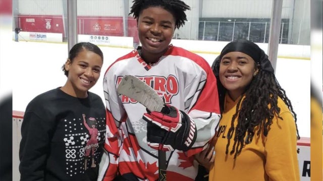 Black hockey player who faced racist taunts meets Caps