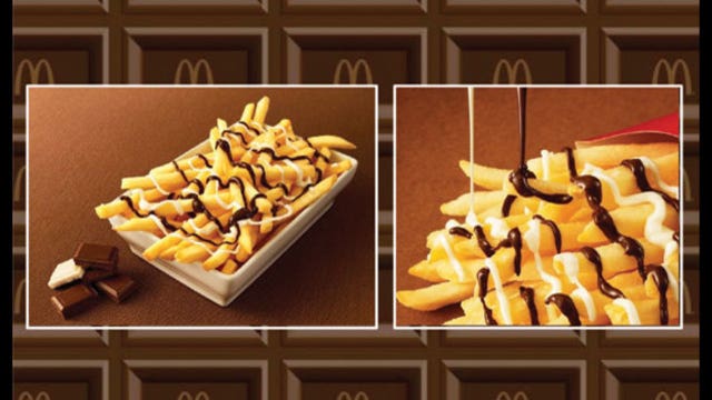 McDonald's testing fries drizzled in chocolate