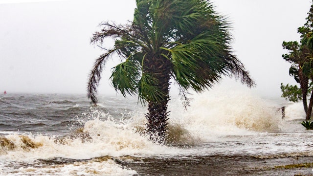 Storm chasers abandon truck in flood during live stream in Hurricane Michael