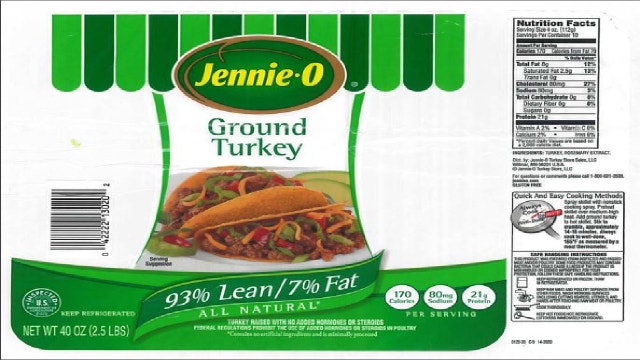 164K pounds of Jennie-O ground turkey recalled for salmonella