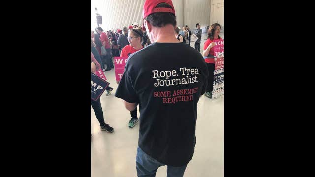 'Rope. Tree. Journalist.': Photo of t-shirt worn at Trump rally goes viral