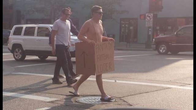 Fantasy football loser takes naked walk of shame around Minneapolis