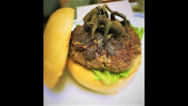 NC brewpub features tarantula burger for Exotic Meat Month