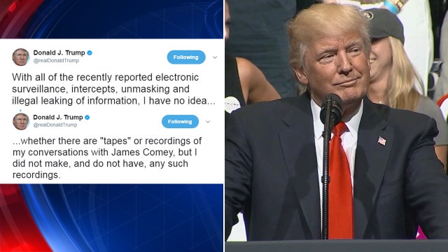 No tapes: Trump says he didn't record meetings with Comey