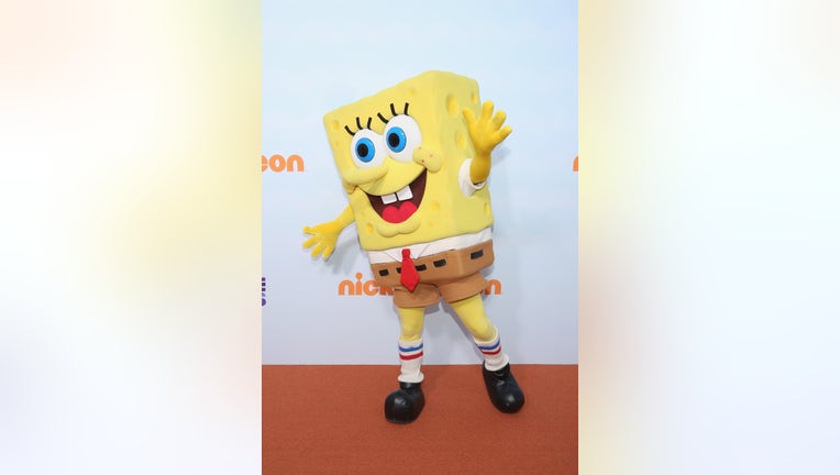 SpongeBob SquarePants attends the Nickelodeon Kids' Choice Awards Mexico 2017 at Auditorio Nacional in Mexico City, Mexico. (File photo by Victor Chavez/WireImage)