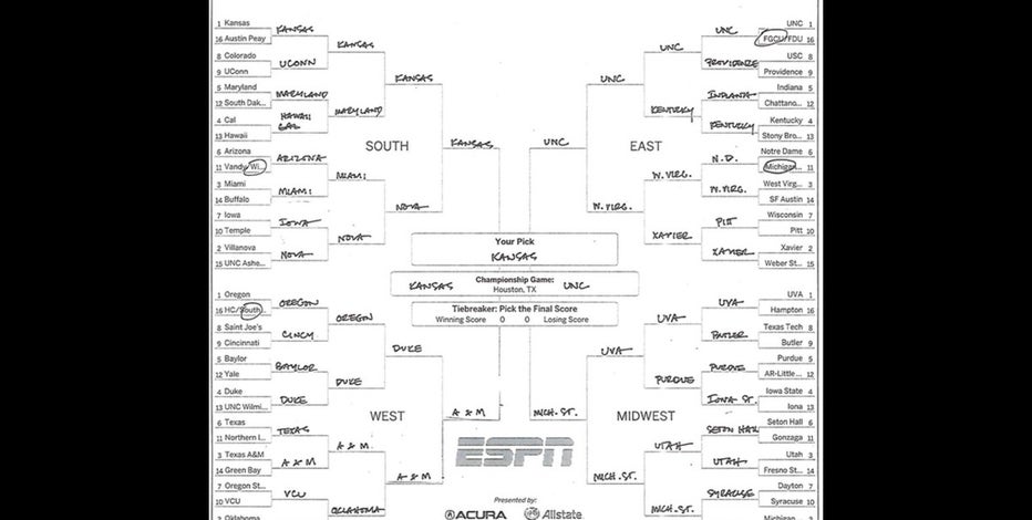 President Obama Unveils Bracket Picks Kansas To Win Ncaa