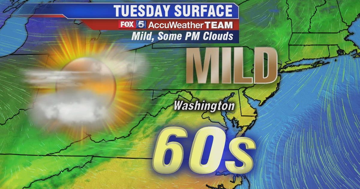 Dry skies, mild afternoon temperatures Tuesday with highs in the mid ...