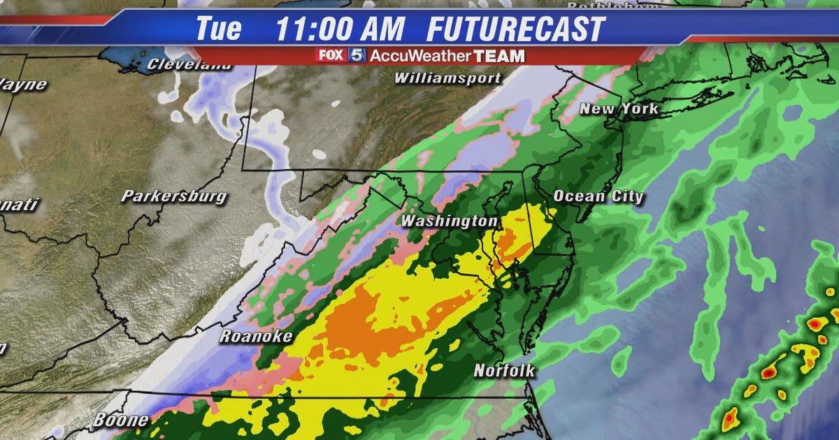 Showers end with possible wintry mix Tuesday morning; cold arctic air ...