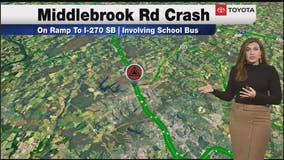 Crash involving school bus reported in Montgomery County