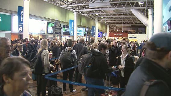 Congestion, delays and gridlock as the Thanksgiving eve travel rush begins