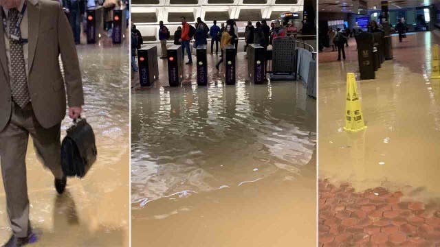Metro delays after flooding reported at Pentagon Station