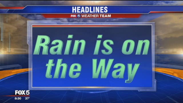 Rain arrives late  in the DC area on Saturday